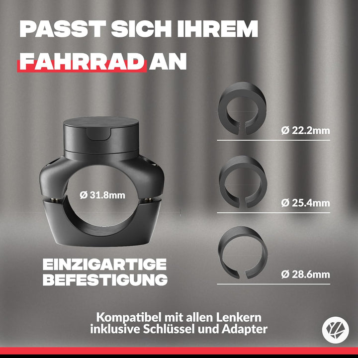 Shapeheart französische Innovation, magnetische Fahrrad-Telefonhalterung Pro mit abnehmbarer wetterf