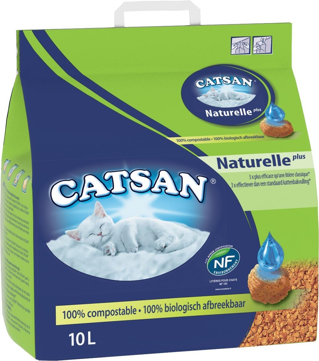 Catsan Set 4 Streu Natürliche mehr für Katzen 10 L 4x10L (40L), 4x10L (40L)