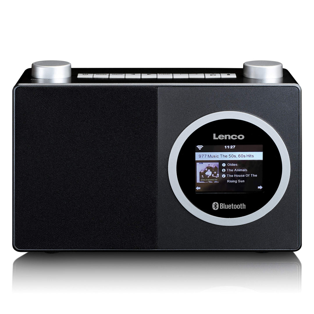 Lenco A003244 DIR 70 - tragbares Internetradio -DAB+Radio-RetroDigitalradio-WLAN-Bluetooth-2,4”Farbb