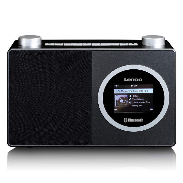 Lenco A003244 DIR 70 - tragbares Internetradio -DAB+Radio-RetroDigitalradio-WLAN-Bluetooth-2,4”Farbb