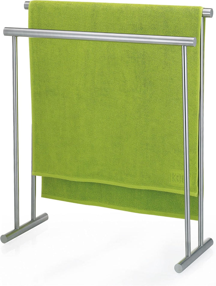 Kela 22691 Handtuchhalter, 2 Stangen, 18/10 Rostfreier Edelstahl, 76 cm Länge, Priamo, Satiniert 76