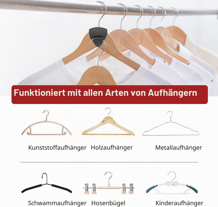 Kleiderbügel Platzsparend 30 Stück - Schwerlast Organizer bis 20KG | Stabile platzsparende Kleiderbü
