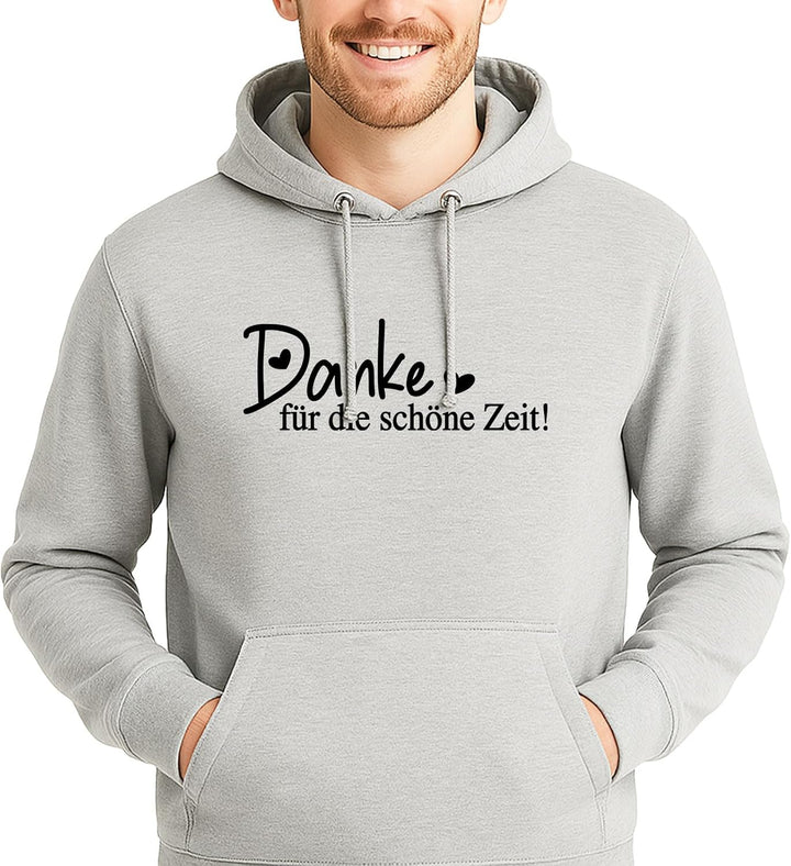 Huuraa Unisex Hoodie Danke für die schöne Zeit Herzen Pullover Vegan Grösse S-3XL für alle die Sich