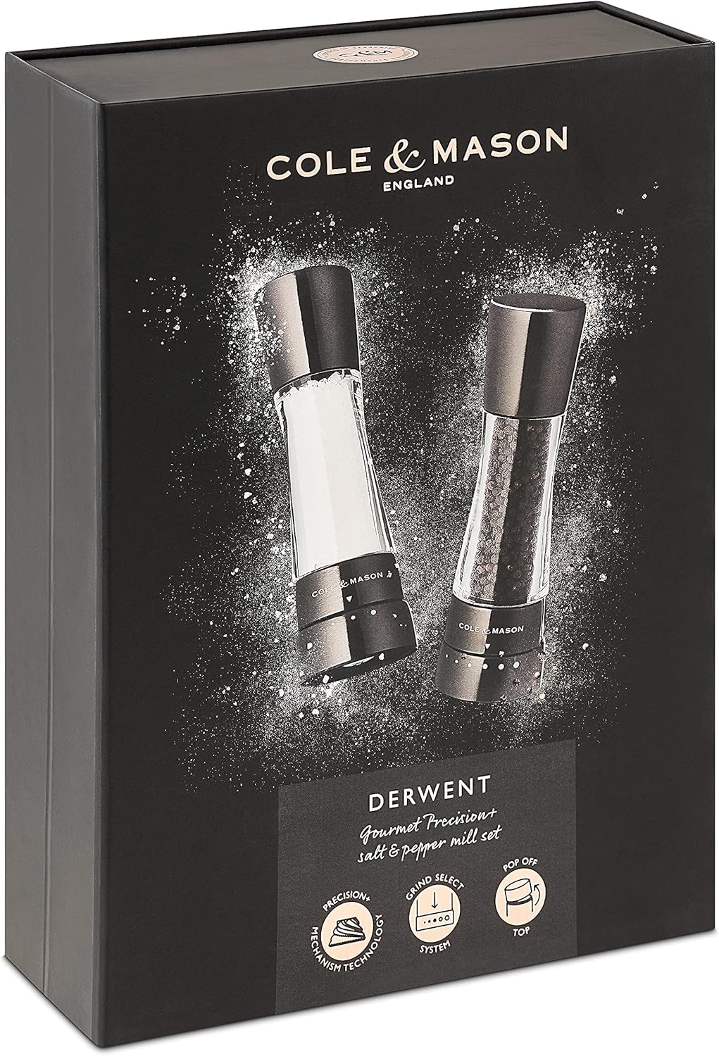Cole & Mason H59428G Derwent Salz und Pfeffer Mühle Set (Rotguss) / Cole & Mason H306119 Ramsgate Kl