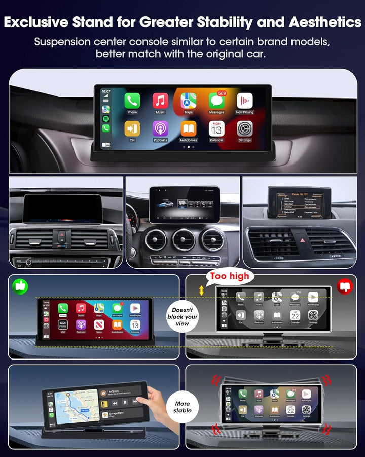 2026 Exklusivität Carplay Android Auto Display mit Stehende Halterung 10,26 Zoll Touchscreen Display