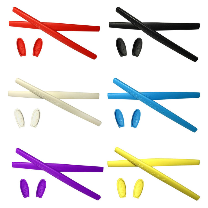 HKUCO Replacement Silicone Leg Set For Oakley X Metal XX Ear socks Rubber Kit Red/Blue/Black/Yellow/