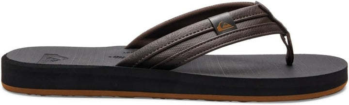 Quiksilver Herren Carver NubuckFlipflop 39 EU Brown Black Brown, 39 EU Brown Black Brown