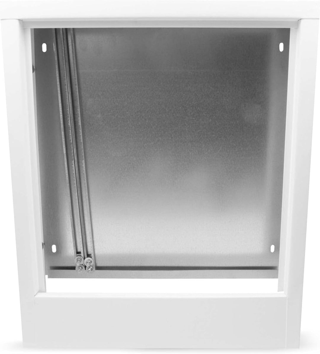 Verteilerschrank Zentrale Fussbodenheizung 4-6 Anschlüsse Aufputzgehäuse aus Weiss Pulverbeschichtet