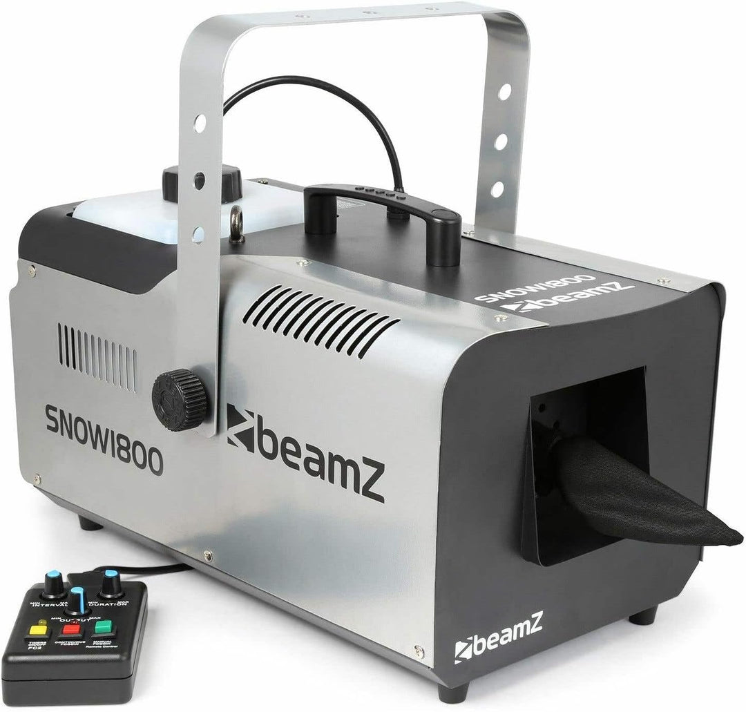 BeamZ SNOW 1800 Schneemaschine mit Flüssigkeit 1800 Watt Schnee Maschine mit Fernbedienung, Snow Mac