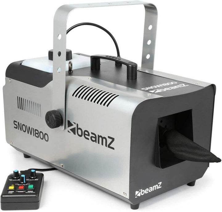 BeamZ SNOW 1800 Schneemaschine mit Flüssigkeit 1800 Watt Schnee Maschine mit Fernbedienung, Snow Mac