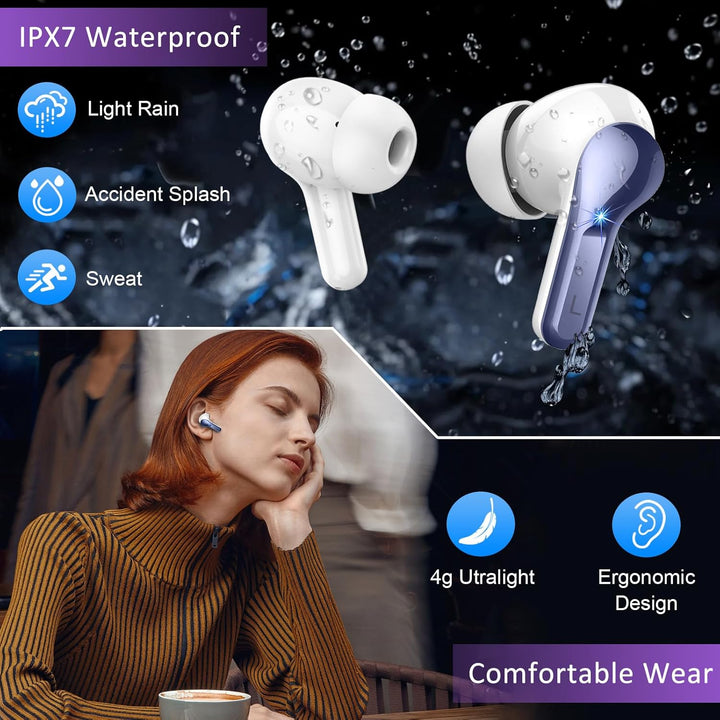 Bluetooth Kopfhörer, 2026 Kopfhörer Kabellos Bluetooth 5.4 mit 50Std HiFi-Stereo Tiefer Bass, 4 ENC