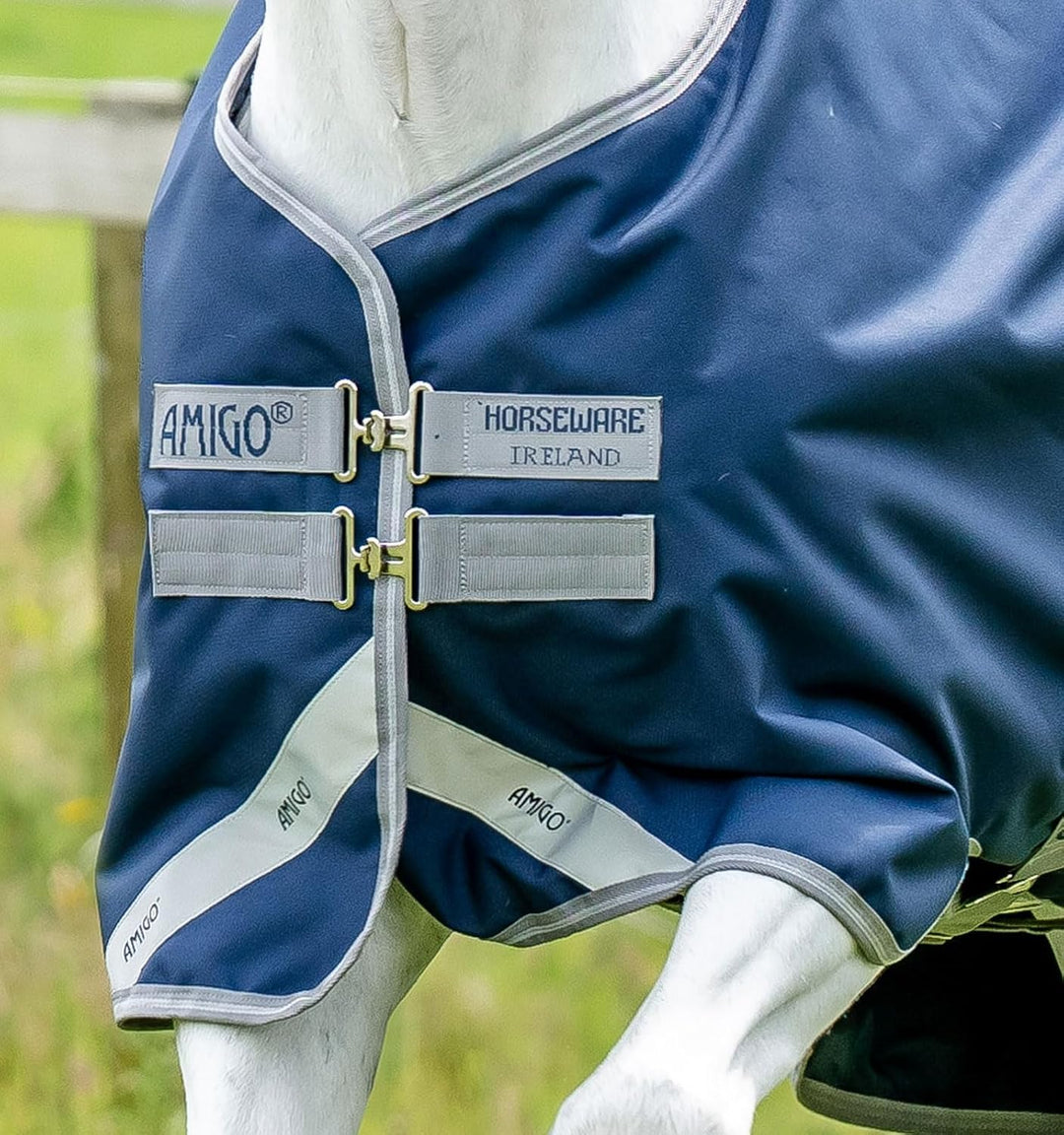 Horseware Amigo Bravo 12 Turnout Medium 250g - Navy/Blue/Strong Blue & Black 66 Marineblau/Titangrau