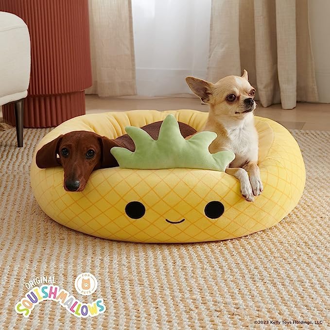 Squishmallows JPT0095 - Maui die Ananas Tierbett 60 cm, offizielles Jazwares Plüsch, superweiches Ha