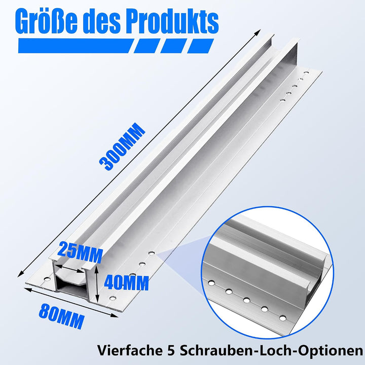 Warmfay Photovoltaik Halterung Befestigungssystem, Dachhalterungen Solarmodule Aluprofil 300MM Monta