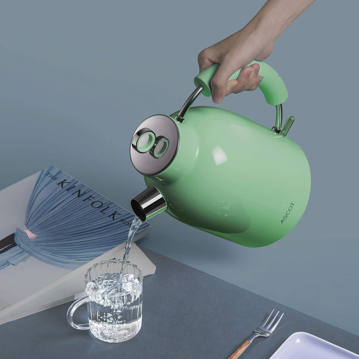 ASCOT Wasserkocher Edelstahl, Elektrischer Wasserkessel Geschenke für Männer/Frauen/Familie 1,5 lite