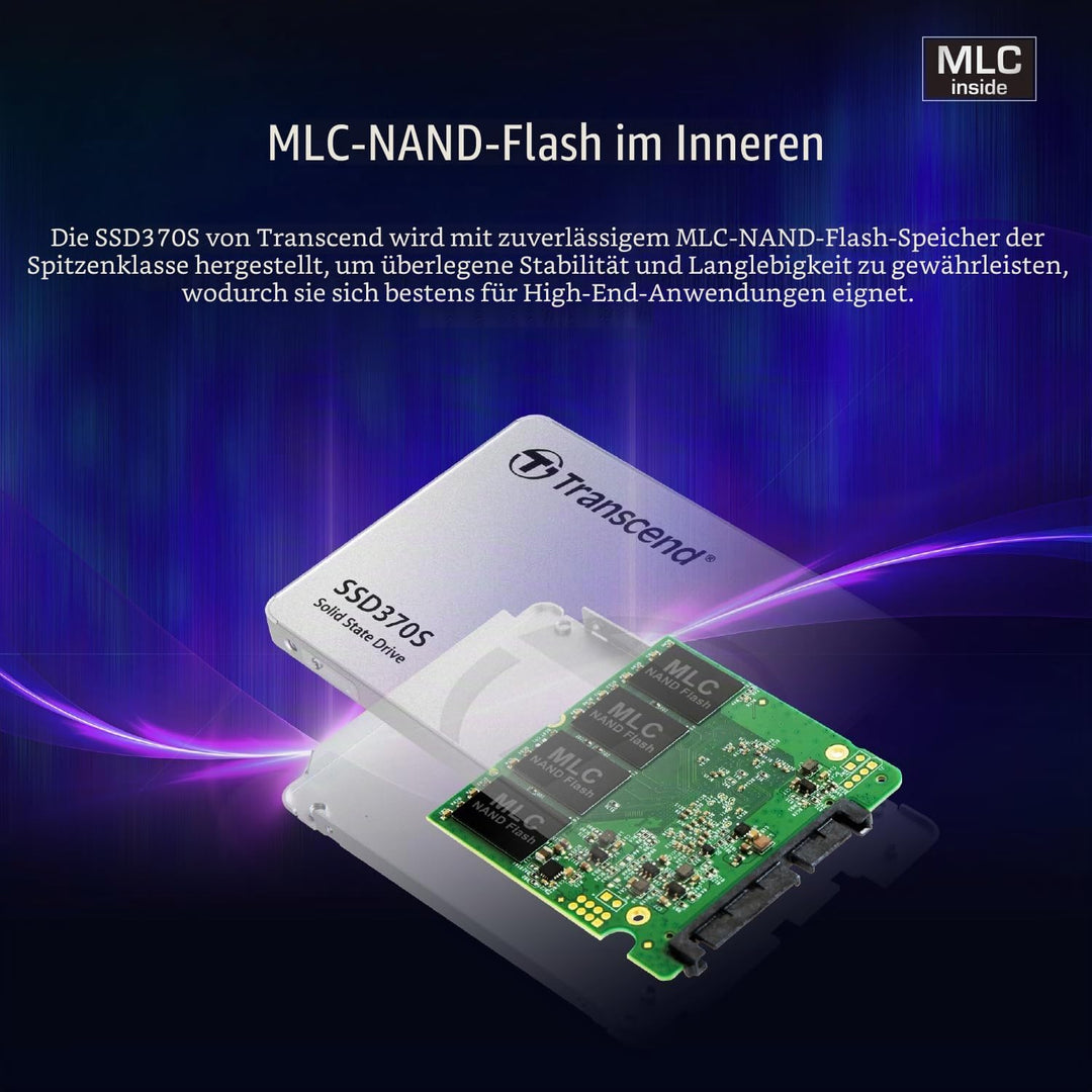 Transcend Highspeed 64GB interne 2.5” SSD (≠HDD) SATA III 6Gb/s, robust und schnell, für Aufrüstung