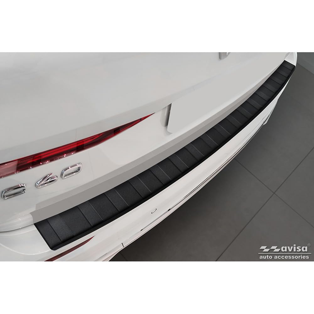 Avisa Matt-Schwarz Edelstahl Heckstossstangenschutz kompatibel mit Volvo XC60 II 2017-2021 & FL 2021