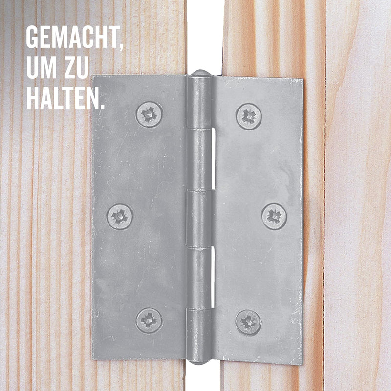 Alberts 850272 Scharnier | quadratisch | galvanisch gelb verzinkt | 64 x 64 mm | 20er Set, 64 x 64 m