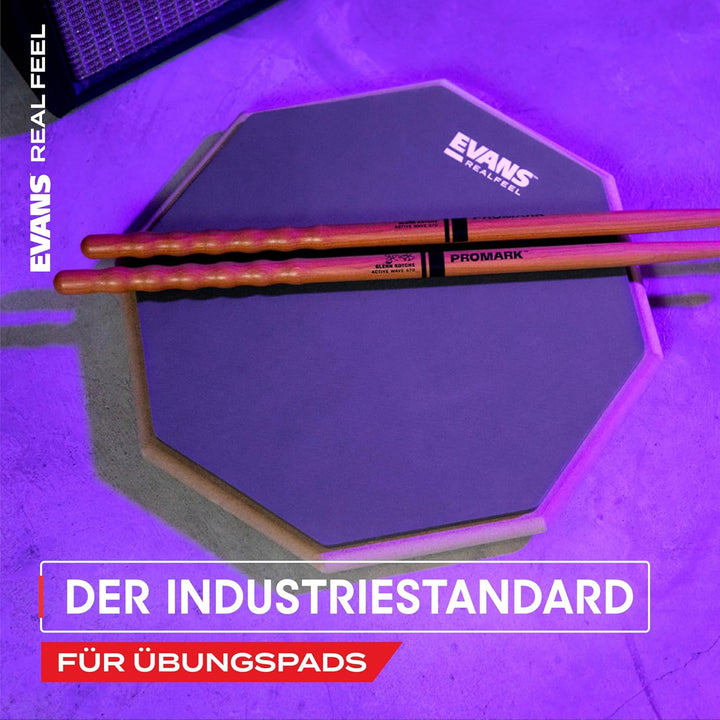 RealFeel by Evans Übungspad | 2-IN-1 | Realistisches Spielgefühl | Perfekt für Zuhause und unterwegs