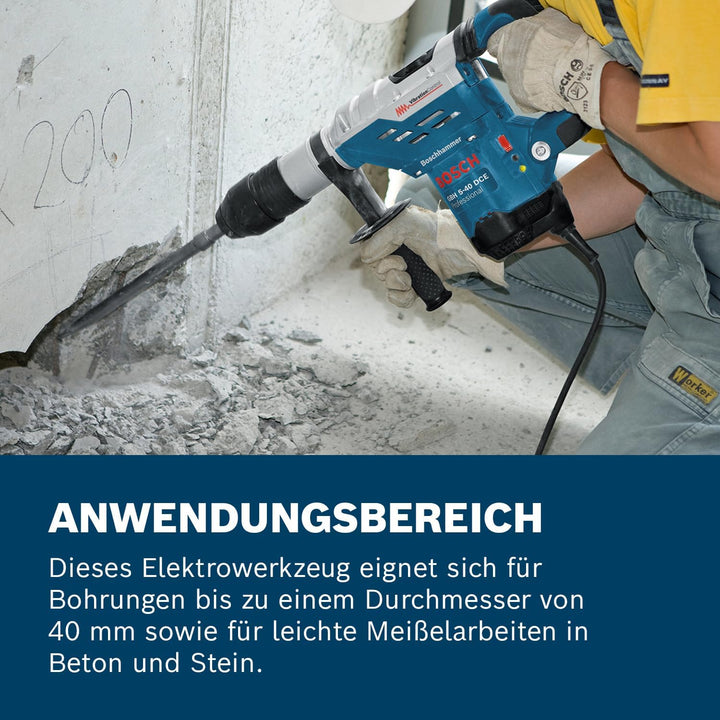 Bosch Professional Bohrhammer GBH 5-40 DCE (1.150 Watt, 8,8 J Schlagenergie, 1.500-3.050 min-1 Schla