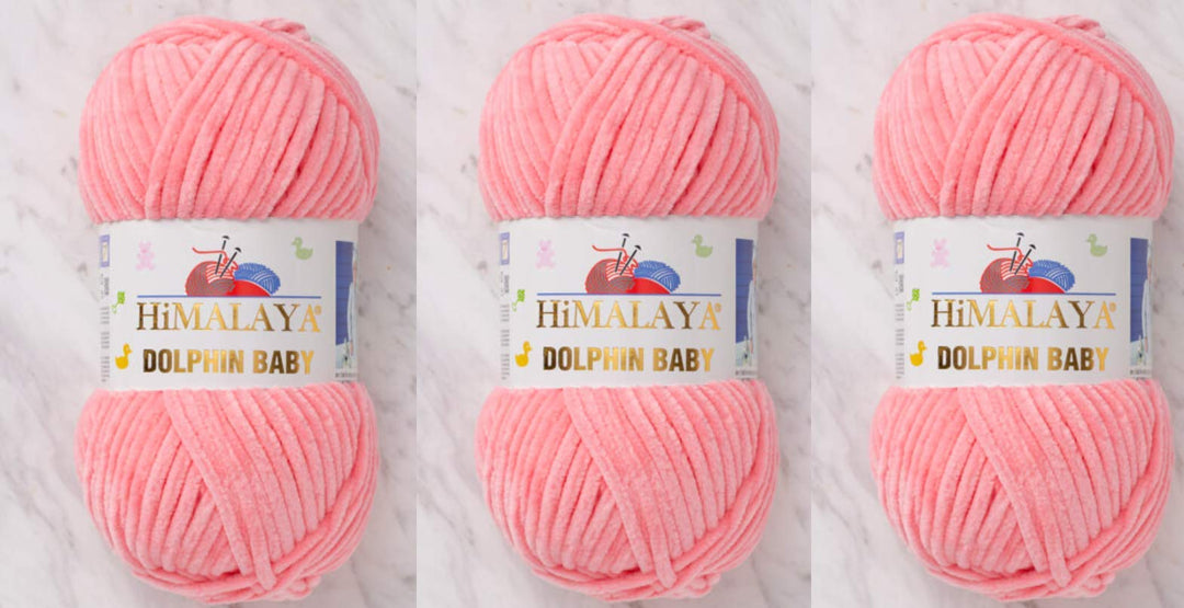 3 Knäuel Himalaya Delphin Baby Garn 395 Meter 3 x 100 g super sperriges Babydeckengarn (80346), 8034