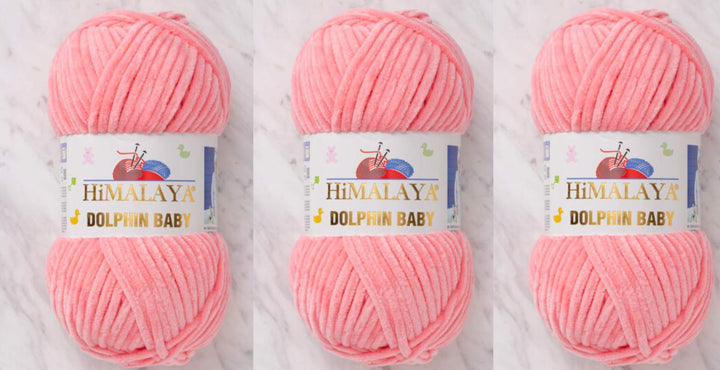 3 Knäuel Himalaya Delphin Baby Garn 395 Meter 3 x 100 g super sperriges Babydeckengarn (80346), 8034