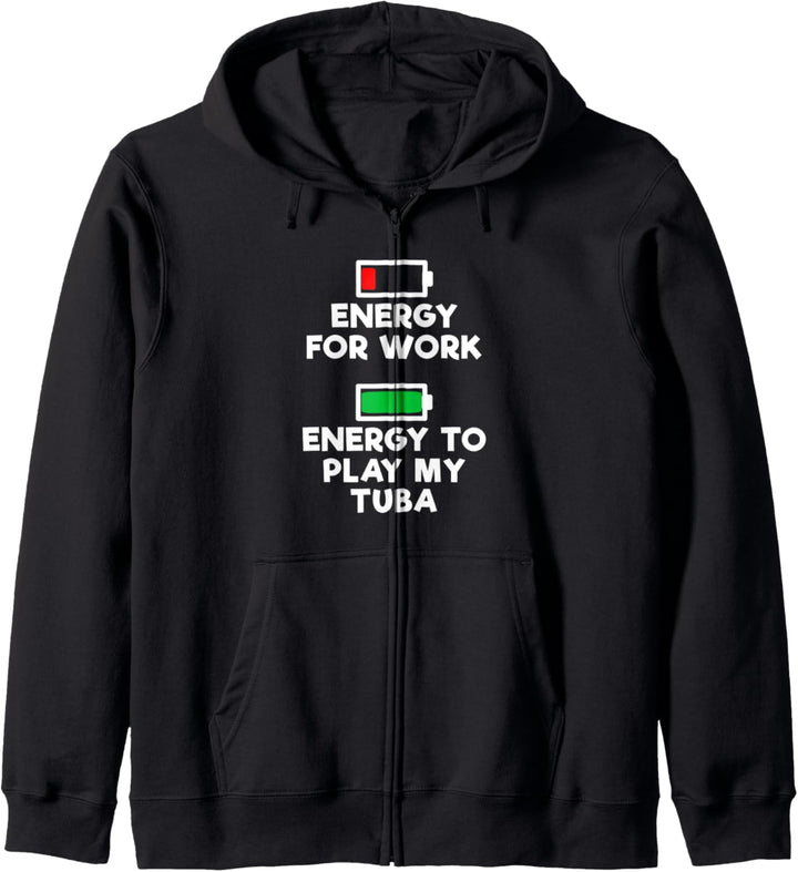 Energie zum Spielen meines Tuba Kapuzenjacke