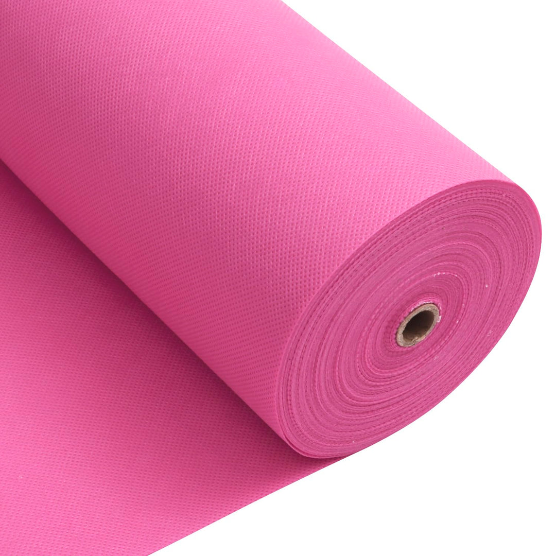 Tischdeckenrolle, 0.8 × 25M, Dunkelrosa, Einweg Vlies Stoffähnlich Tischdecke Rolle, Meterware Tisch