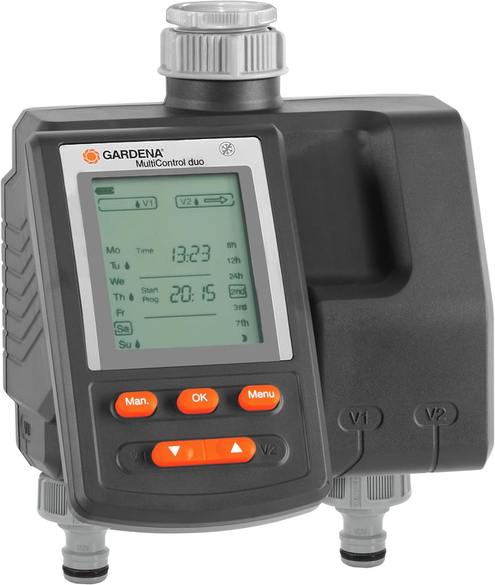 Gardena 271687 Bewässerungscomputer MultiControl duo: Automatische Bewässerungssteuerung, Wochentage