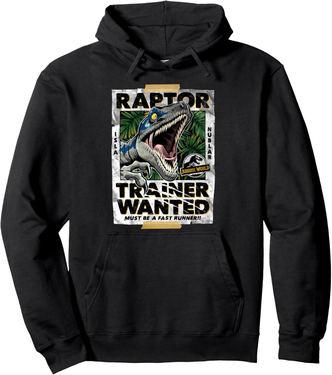Jurassic World Raptor Trainer Wanted Poster Pullover Hoodie