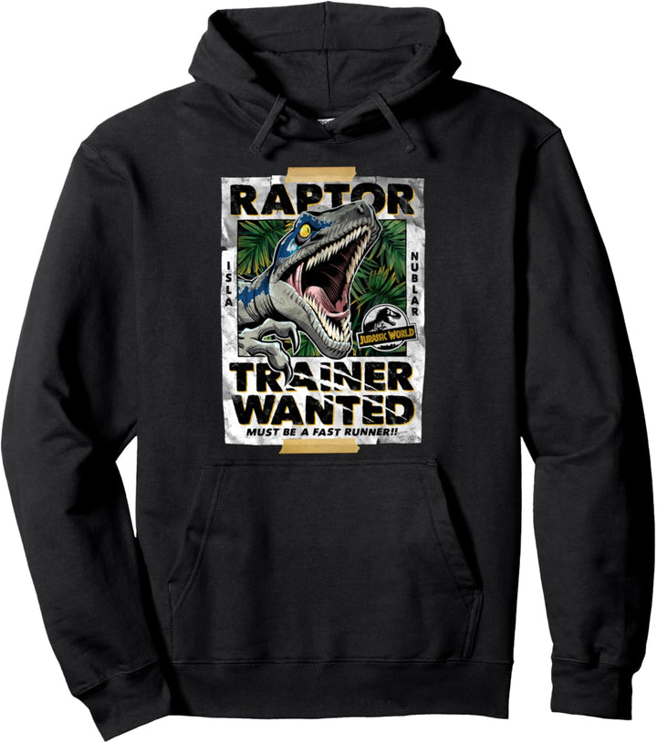 Jurassic World Raptor Trainer Wanted Poster Pullover Hoodie
