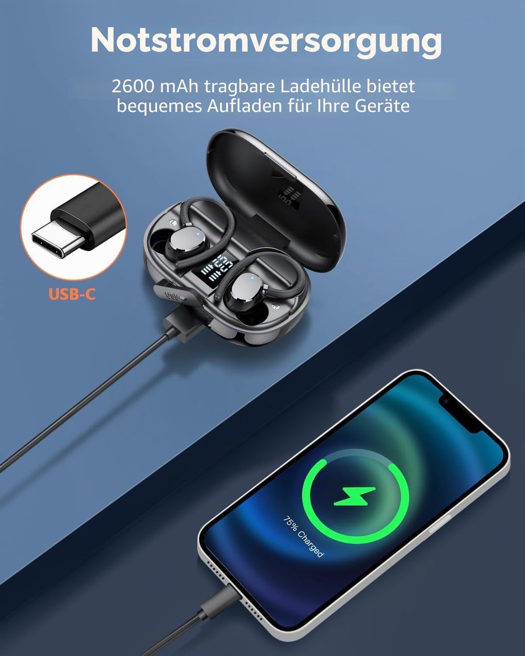 Bluetooth Kopfhörer, Kopfhörer Kabellos Bluetooth 5.4, 128 Std Spielzeit Kabellose Kopfhörer mit 4 E