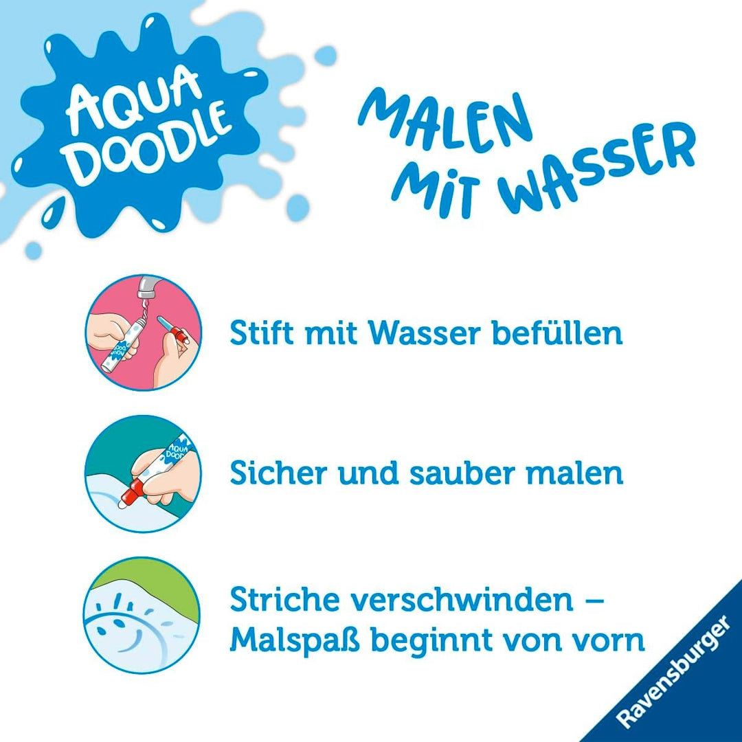 Ravensburger 4564 Aquadoodle Animals - Erstes Malen für Kinder ab 18 Monate - Malset für fleckenfrei