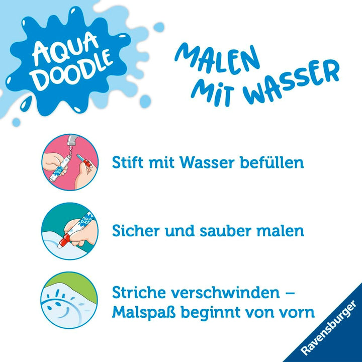 Ravensburger 4564 Aquadoodle Animals - Erstes Malen für Kinder ab 18 Monate - Malset für fleckenfrei