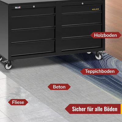 100mm Lenkrollen mit Sicherheitsbremse 4er Set Schwerlastrollen (2 mit Bremsen und 2 ohne) Möbelroll