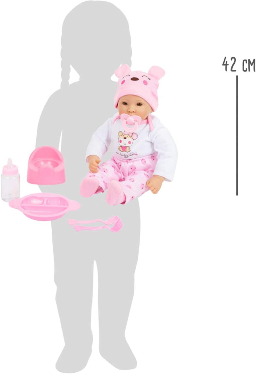 small foot Babypuppe Mädchen mit Zubehör, Puppe mit Weichkörper, für Kinder ab 2 Jahren, 11522 Marie