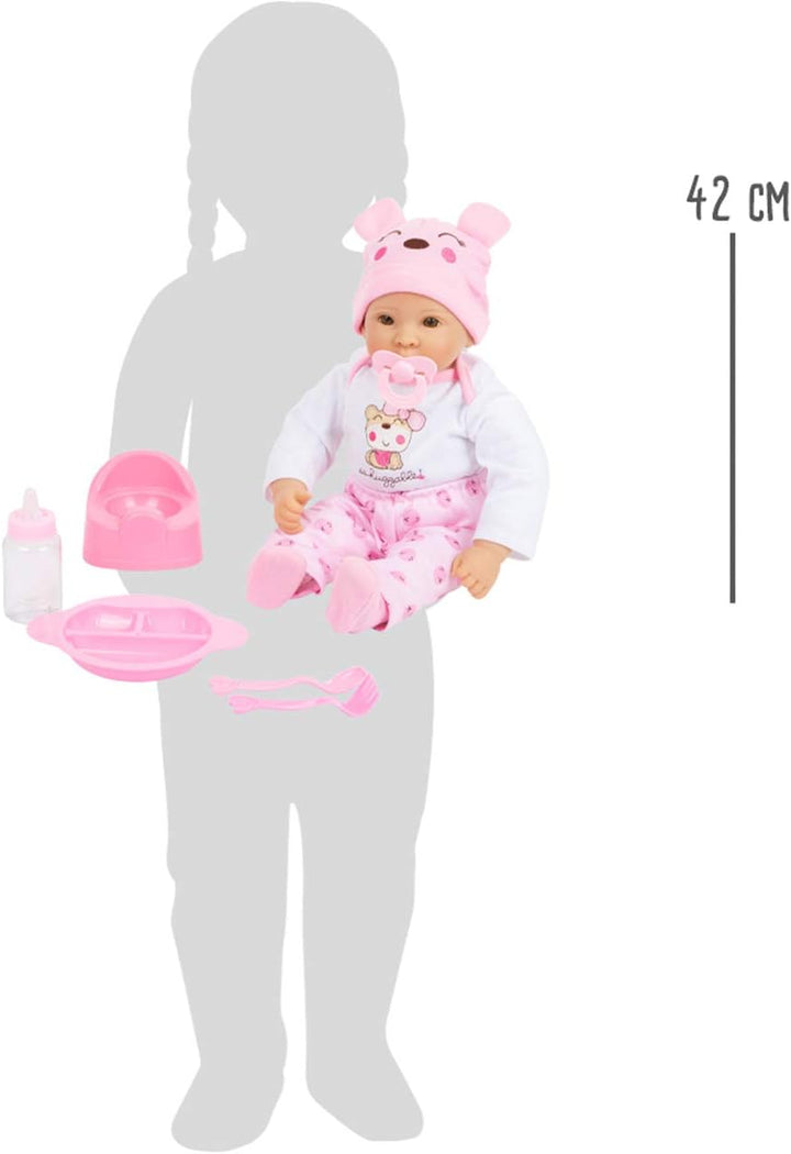 small foot Babypuppe Mädchen mit Zubehör, Puppe mit Weichkörper, für Kinder ab 2 Jahren, 11522 Marie