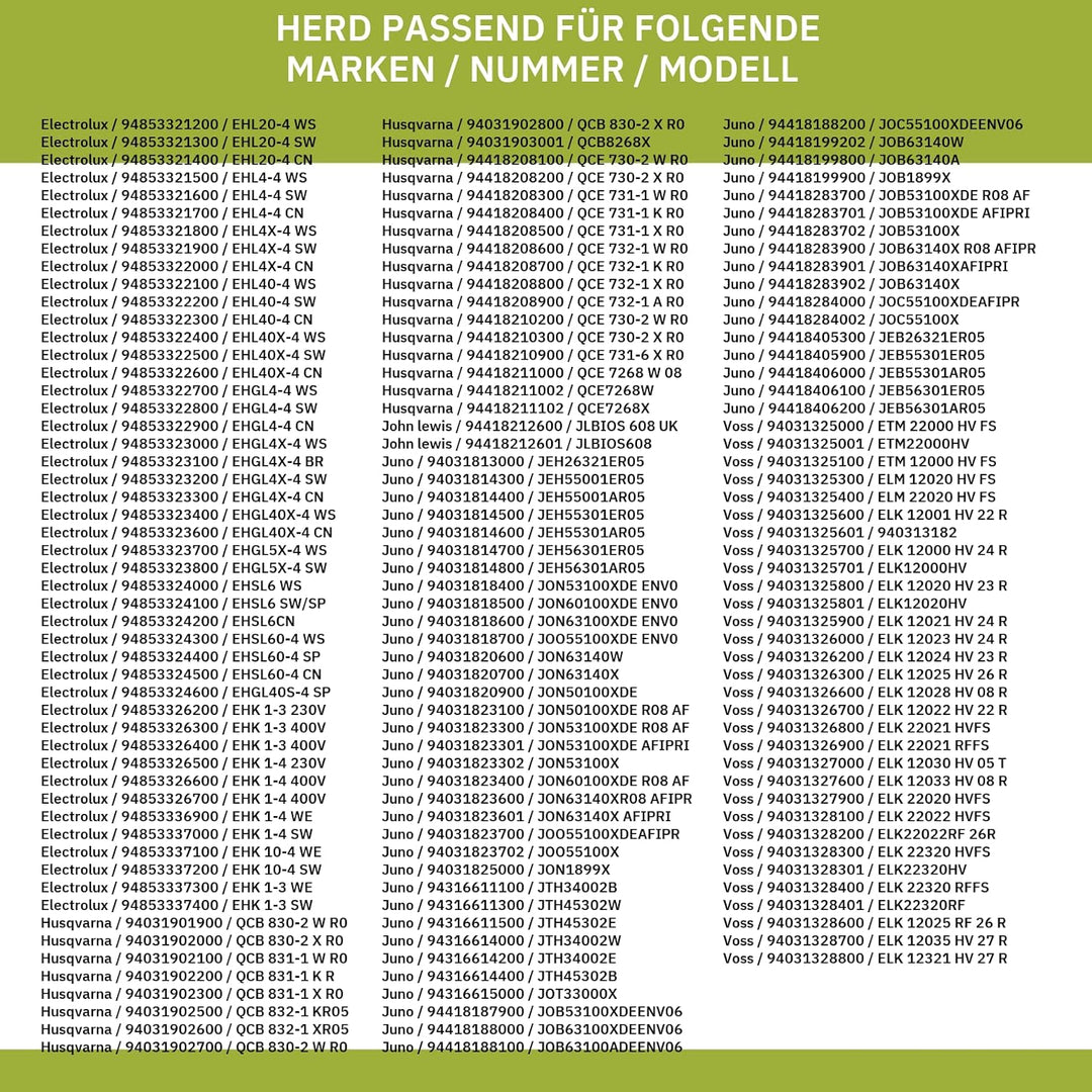Türscharnier kompatibel mit AEG 387077002/5 rechts/links für Backofen Herd