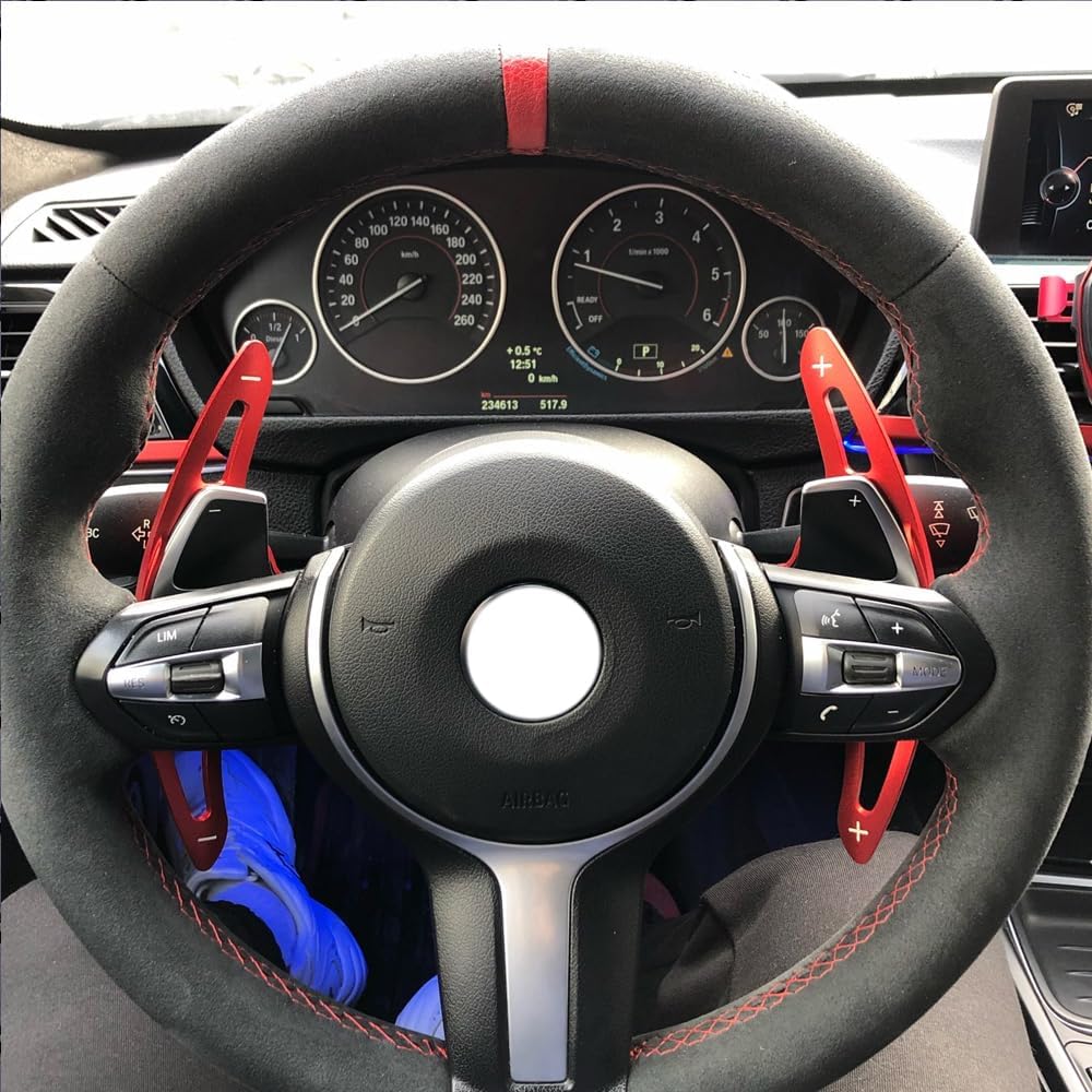 HIBEYO Lenkrad Schaltpaddel Verlängerung Schaltwippen für BMW 3er F30 F31 F34 5er F10 F11 1er F20 F2