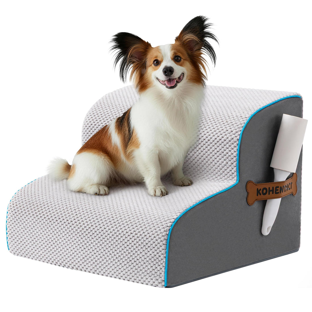 Hundetreppe &amp; Rampe für hohes Bett &amp; Sofa, 33-61 cm abnehmbare Haustiertreppe für kleine &amp; mittlere
