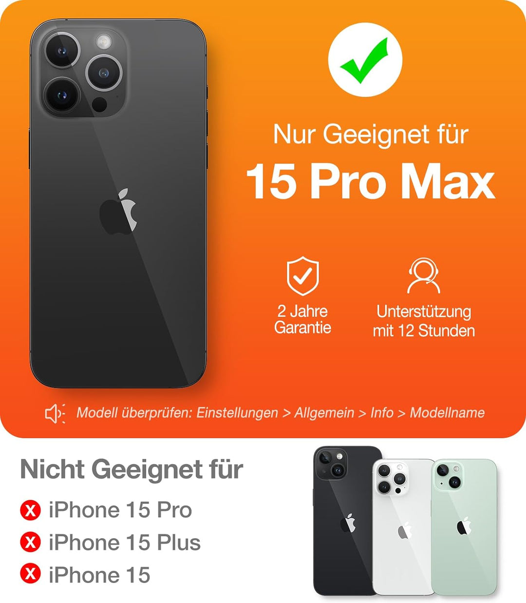 TORRAS für iPhone 15 Pro Max Hülle für Magsafe (TOP Militärschutz & Magnetkraft) Extrem Haltbarkeit