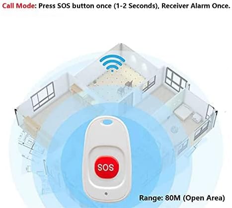 ALEENFOON Haus Wireless Mobiler Alarm Notruf Knopf Plug-in-Version Hausnotruf Panikalarm Funkalarm f