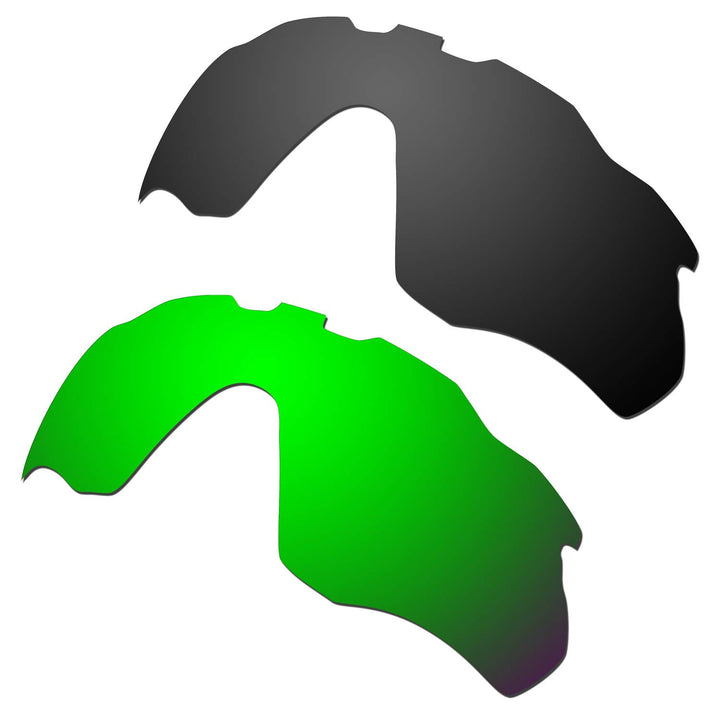 HKUCO verstärken Männer Ersatzgläser für Oakley Radar Pace Schwarz/Emerald Grün Sunglasses