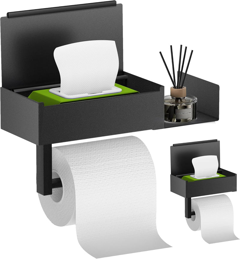 Toilettenpapierhalter Ohne Bohren, Okiuen Toilettenpapierhalter mit Feuchttücherbox Klopapierhalter