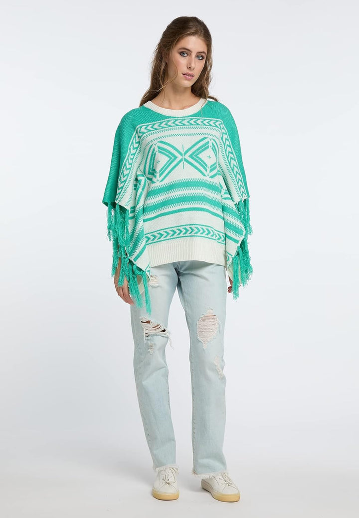 IZIA Damen Poncho M-L Hellgrün, M-L Hellgrün