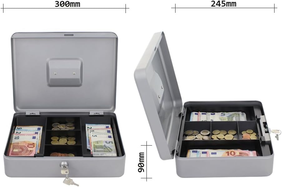 Rottner Geldkassette HomeStar Cash 4-silber-(BxH) 300x90 mm