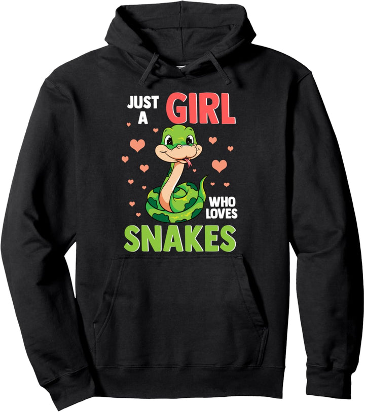 Lustige Herpetology Pythons Snake Just A Girl Who Loves Snakes Pullover Hoodie