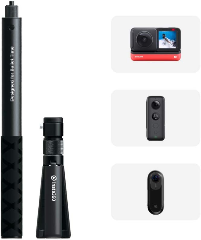 Insta360 Bullet-Time Set (Selfie-Stick & Griff mit Tripod) für X3,ONE RS (ohne 1-Zoll 360),ONE X2,ON