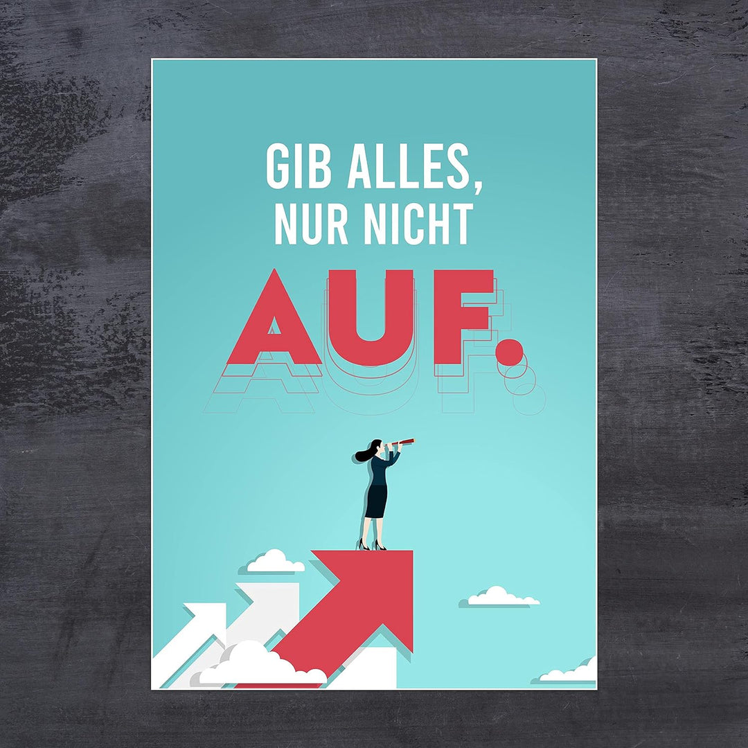 wandmotiv24 Poster als Wanddeko, Grösse Din A0, Gib Alles nur Nicht auf, Himmel, Wolken, Moderne Wan