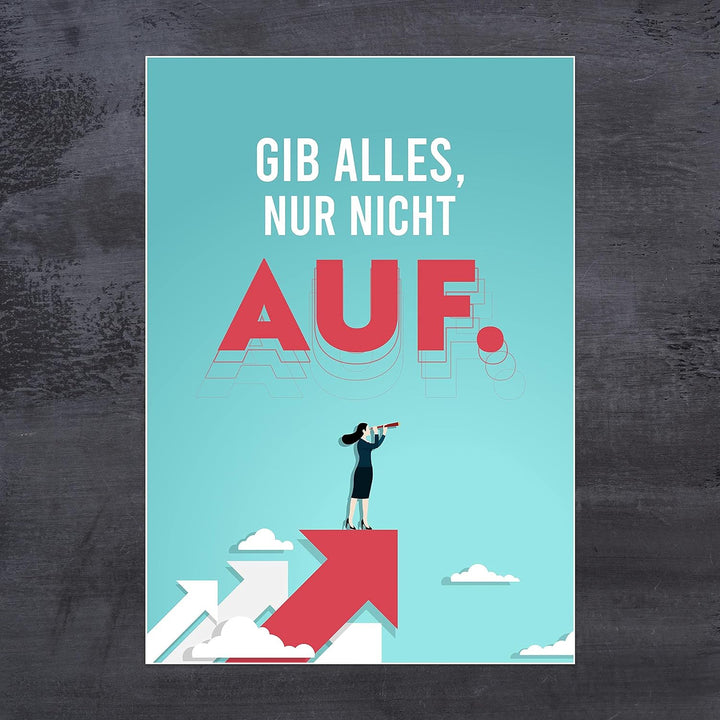 wandmotiv24 Poster als Wanddeko, Grösse Din A0, Gib Alles nur Nicht auf, Himmel, Wolken, Moderne Wan